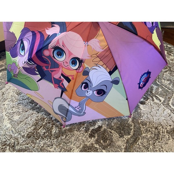 LPS Littlest Pet Shop YOUTH Kids Purple Puppy Umbrella 2014 Collectible - Picture 6 of 11